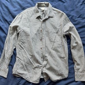 J Crew Large Slim Fit Button Down Shirt - grey checkered